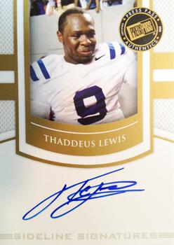 2010 Press Pass PE - Sideline Signatures Gold #SS-TL Thaddeus Lewis  Front