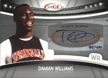 2010 SAGE - Autographs Silver #A-53 Damian Williams  Front