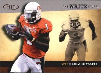 2010 SAGE HIT - Write Stuff #WS2 Dez Bryant  Front