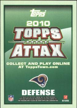 2010 Topps Attax - Red Zone Foil #NNO O.J. Atogwe Back