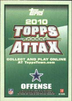 2010 Topps Attax - Red Zone Foil #NNO Miles Austin  Back