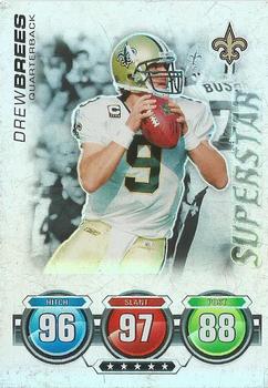 2010 Topps Attax - Superstars Foil #NNO Drew Brees  Front