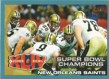 2010 Topps - Blue #346 Super Bowl Champions Front