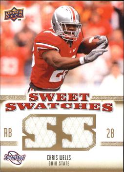 2010 Upper Deck NCAA Sweet Spot - Sweet Swatches #SSW-15 Beanie Wells  Front