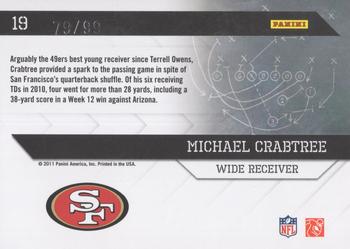 2011 Donruss Elite - Power Formulas Black #19 Michael Crabtree Back