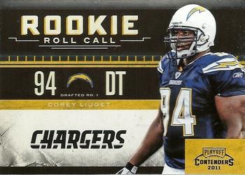 2011 Playoff Contenders - Rookie Roll Call #20 Corey Liuget Front