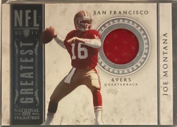 2011 Playoff National Treasures - NFL Greatest Materials #4 Joe Montana Front