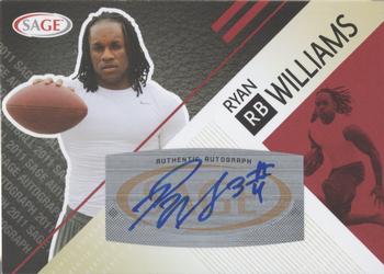 2011 SAGE - Autographs Red #A-59 Ryan Williams Front