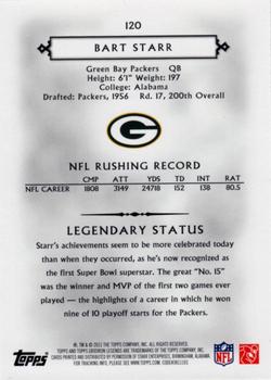 2011 Topps Gridiron Legends - Blue #120 Bart Starr Back