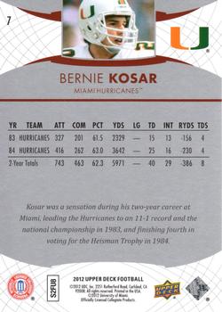 2012 Upper Deck #7 Bernie Kosar Back