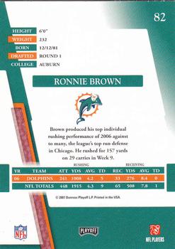 2007 Playoff Absolute Memorabilia #82 Ronnie Brown Back