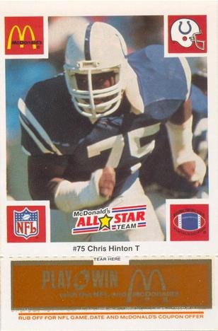 1986 McDonald's All-Star Team - Full Game Pieces: Week 3 Gold/Orange Tab #NNO Chris Hinton Front