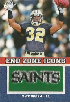 2011 Topps - End Zone Icons Patches #EZI-21 Mark Ingram Front