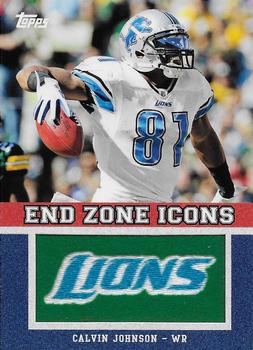 2011 Topps - End Zone Icons Patches #EZI-97 Calvin Johnson Front