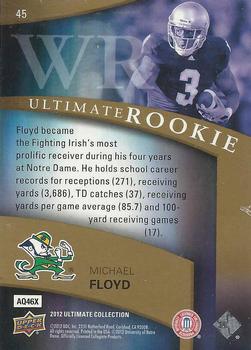 2012 Upper Deck - Ultimate Collection #45 Michael Floyd Back