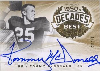 2011 Upper Deck College Football Legends - Decades Best Autographs #DB-TM Tommy McDonald Front