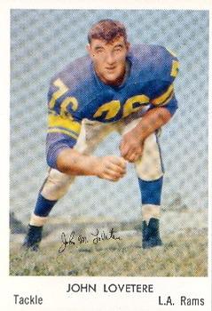 1959 Bell Brand Los Angeles Rams #27 John Lovetere Front