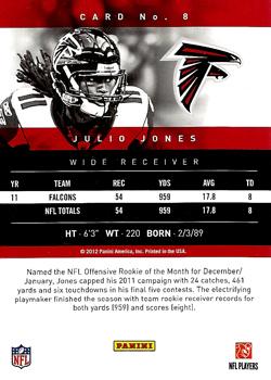 2012 Panini Prestige #8 Julio Jones Back