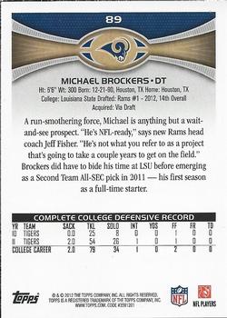 2012 Topps #89 Michael Brockers Back