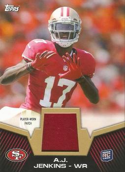 2012 Topps - Rookie Patch #RP-AJJ A.J. Jenkins Front