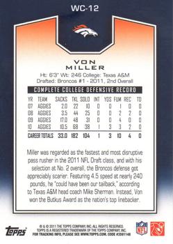 2011 Topps - Bowman Walmart Gray #WC-12 Von Miller Back