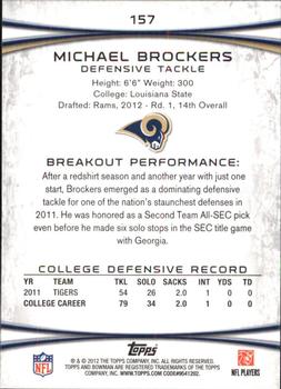 2012 Bowman - Gold #157 Michael Brockers Back