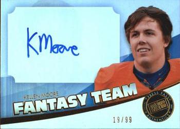 2012 Press Pass Showcase - Fantasy Team Autographs Gold #FTKM Kellen Moore Front