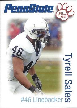 2006 The Second Mile Penn State Nittany Lions Tips: Fall Edition #NNO Tyrell Sales Front