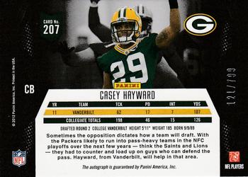 2012 Panini Momentum #207 Casey Hayward Back