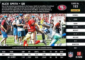 2012 Panini Gridiron #163 Alex Smith Back