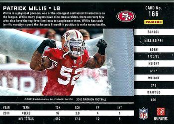 2012 Panini Gridiron #166 Patrick Willis Back