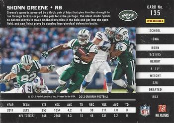 2012 Panini Gridiron #135 Shonn Greene Back