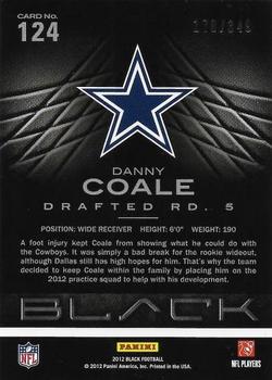 2012 Panini Black #124 Danny Coale Back