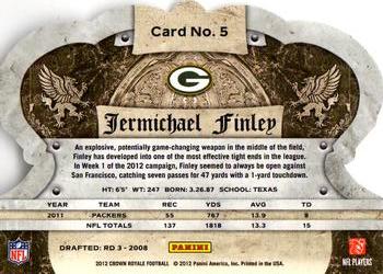 2012 Panini Crown Royale #5 Jermichael Finley Back