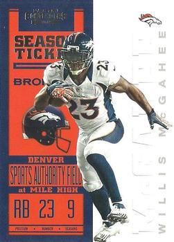 2012 Panini Contenders #31 Willis McGahee Front