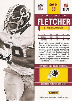 2012 Panini Contenders #99 London Fletcher Back