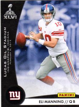 2012 Panini Super Bowl XLVI New York Giants #1 Eli Manning Front