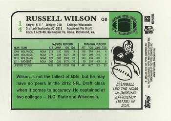2012 Topps Chrome - 1984 #14 Russell Wilson Back