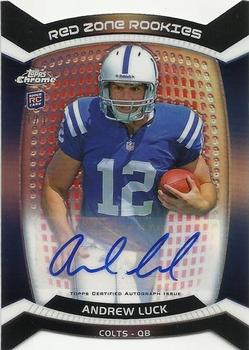 2012 Topps Chrome - Red Zone Rookies Refractors Autographs #RZDC-1 Andrew Luck Front
