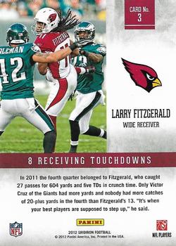 2012 Panini Gridiron - Air Command #3 Larry Fitzgerald Back