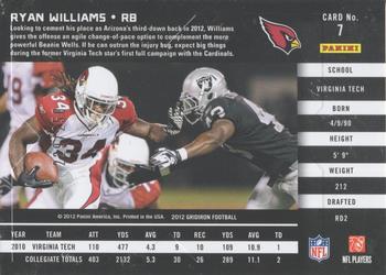 2012 Panini Gridiron - Silver X's #7 Ryan Williams Back