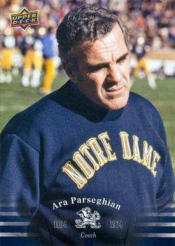 2013 Upper Deck University of Notre Dame #4 Ara Parseghian Front