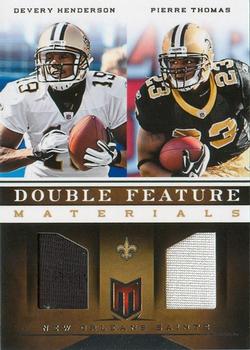 2012 Panini Momentum - Double Feature Materials #7 Devery Henderson / Pierre Thomas Front