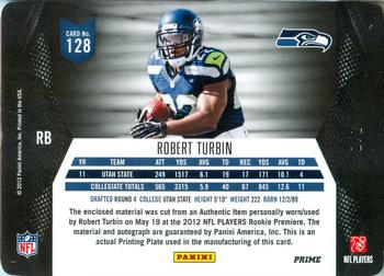 2012 Panini Momentum - Printing Plates Magenta #128 Robert Turbin Back