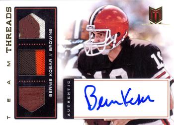 2012 Panini Momentum - Team Threads Triple Jerseys Prime Signatures #3 Bernie Kosar Front