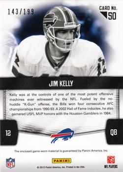 2012 Panini Certified - Fabric of the Game #50 Jim Kelly Back