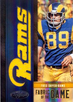 2012 Panini Certified - Fabric of the Game Team Die Cut #16 Fred Dryer Front