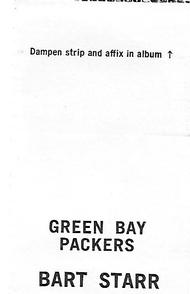1969 Glendale Stamps #NNO Bart Starr Back
