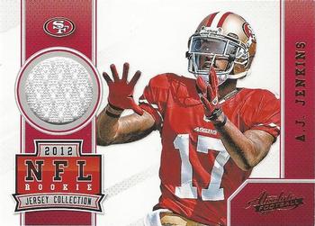 2012 Panini Absolute - Rookie Jersey Collection #1 A.J. Jenkins Front