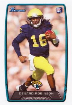 2013 Bowman #179 Denard Robinson Front